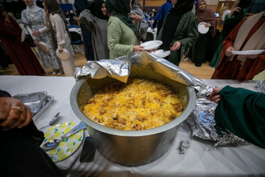 One of the delicious-looking dishes on offer at the Iftar party.