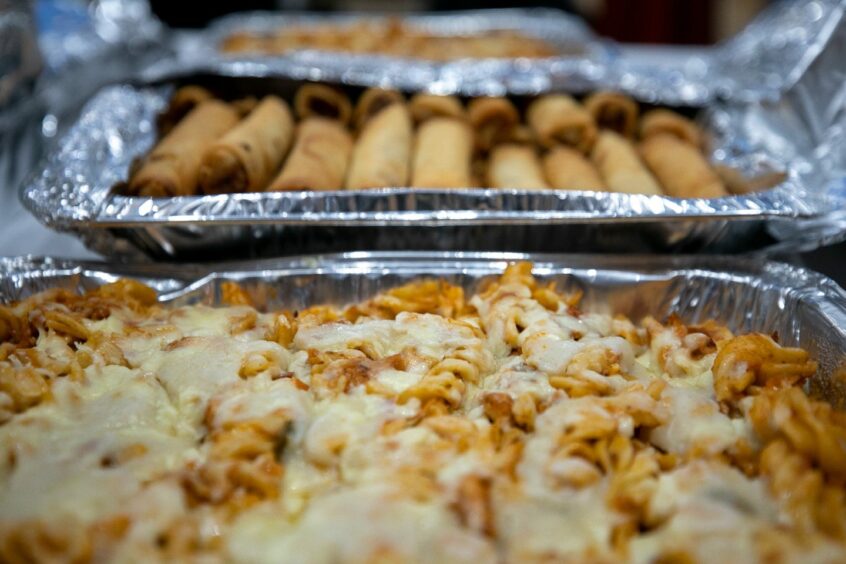 Some of the food available at the Iftar party at Morgan Academy 
