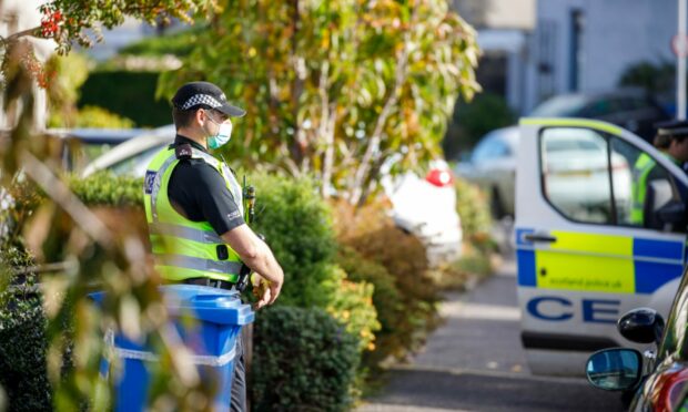 There was a heavy police presence in St Andrews throughout the day. Image: Kenny Smith/DC Thomson