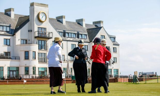 Making history in the shadow of the modern era Carnoustie Golf Hotel. Image: Kenny Smith/DC Thomson.