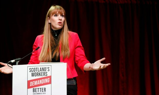 Deputy Labour Leader Angela Rayner spoke at the STUC conference at Dundee's Caird Hall. Image: Kenny Smith/DC Thomson.