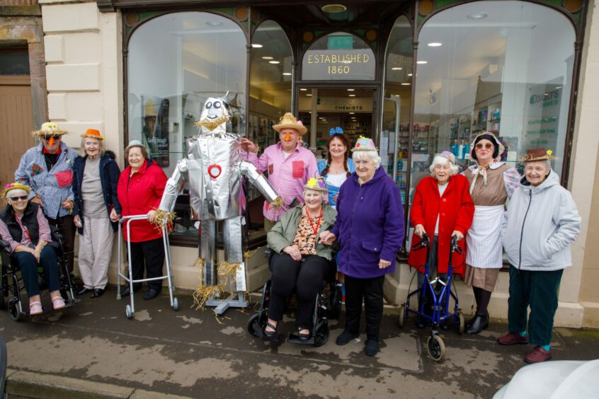 Residents from the local care home in Earlsferry were out and about spotting all the scarecrows including the Tin Man outside Elie Pharmacy