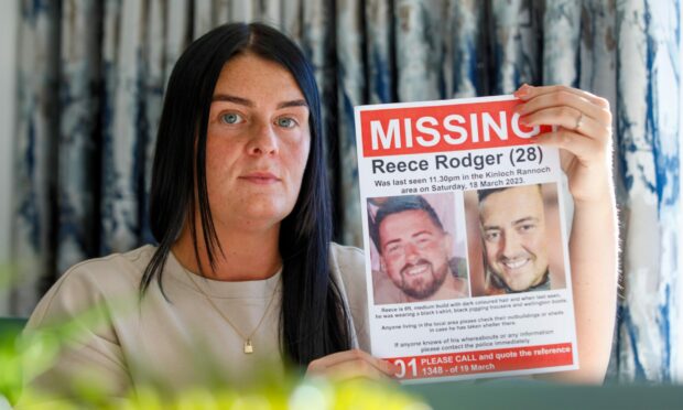 Paula Airzee, partner of missing Fife man Reece Rodger. Image: Kenny Smith/DC Thomson