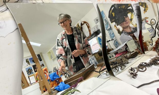 Artist Cally Nurse in her studio.