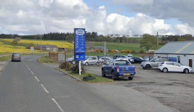 Pitairlie Garage is Angus where a break-in was reported