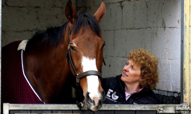 Trainer Lucinda Russell, with Corach Rambler. Image: PA.