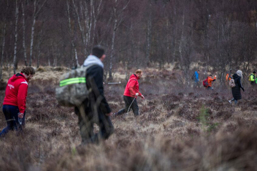 Searchers scouring the area near where Reece was last seen.