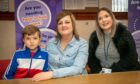(From left) Lucas with mum Katrina Simpson and Linzie Shand. Image: Steve Brown/DC Thomson