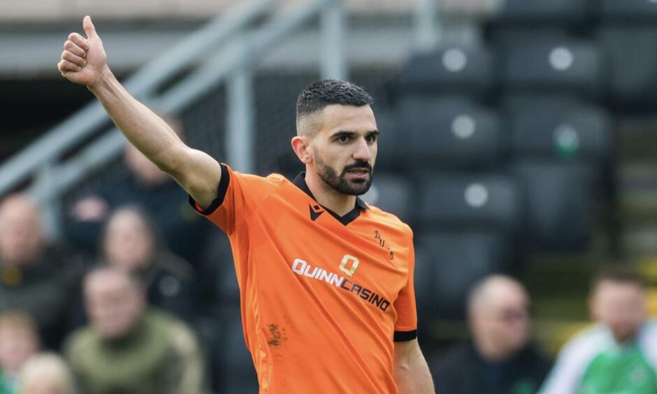 Aziz Behich in action for Dundee United