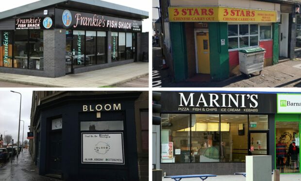 The pair targeted takeaways, Turkish barbers and a florist in Tayside. Image: DC Thomson.