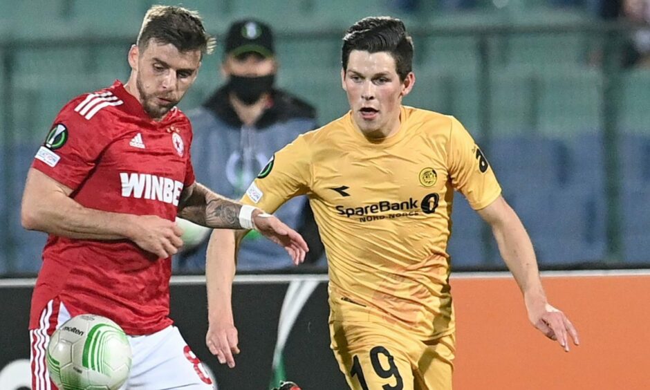 Graham Carey in action for CSKA Sofia. 