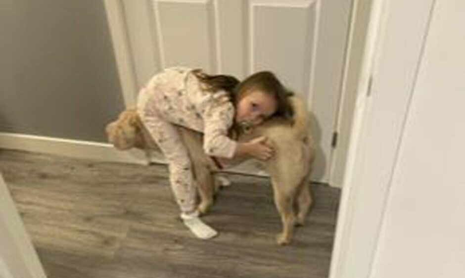 Bella Taylor with dog Maddie