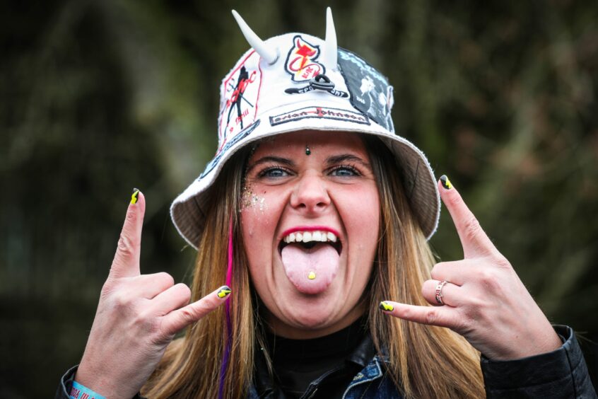 AC/DC fan at Bonfest in Kirriemuir.