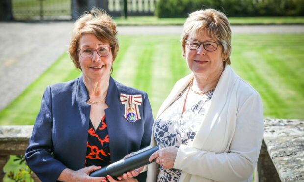 Angus Lord Lieutenant Pat Sawers welcomes Wendy Murray as one of her new deputies. Image: Mhairi Edwards/DC Thomson