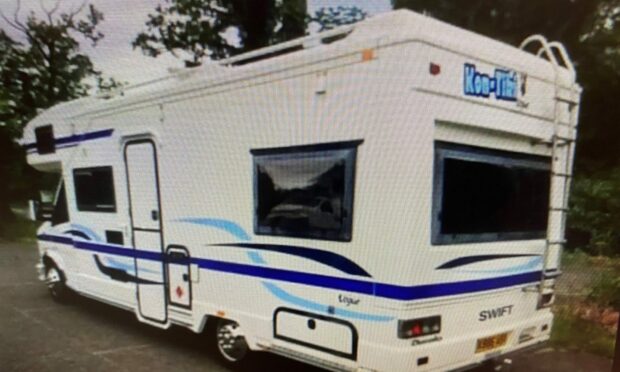 The stolen mobile home. Image: Police Scotland