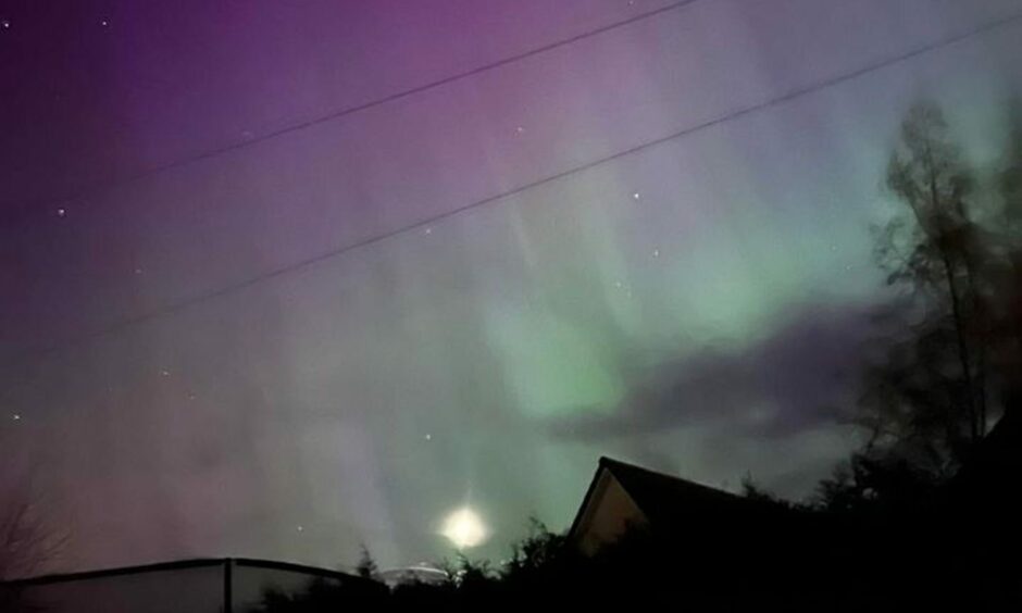 The Northern Lights in Kirriemuir.
