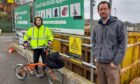 Councillors Jane Ann Liston and Al Clark are happy cyclists can access St Andrews recycling centre.