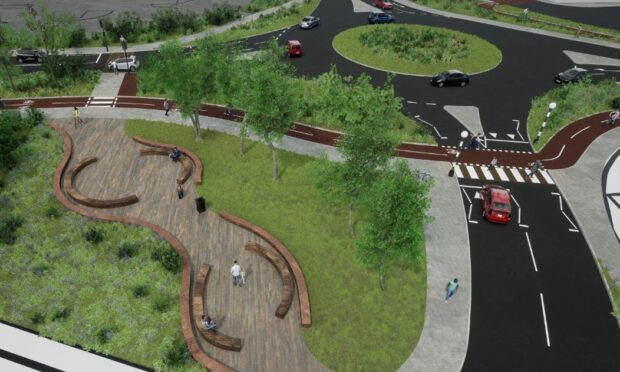 How a redesigned Guthrie Port roundabout might look in A Place for Everyone.