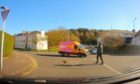 The moment a chicken crossed the road in Dundee. Image: Signals Dundee/TikTok
