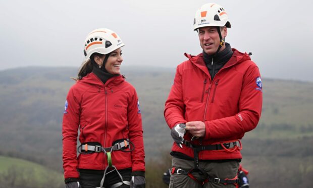 The Prince and Princess of Wales wore the Keela jackets during a visit to Central Beacons Mountain Rescue Team headquarters in Merthyr Tydfil in Wales.
