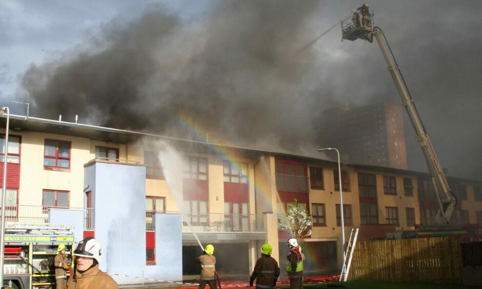 The scrapyard blaze took hold and destroyed six homes back in 2010. Image: DC Thomson.