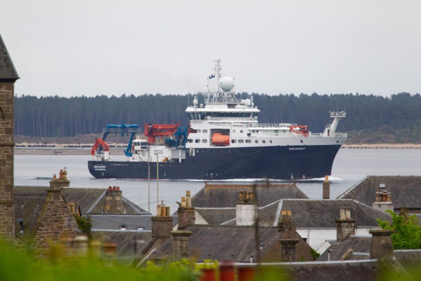 The 2012 RRS Discovery arriving in Dundee. Image: Paul Reid.