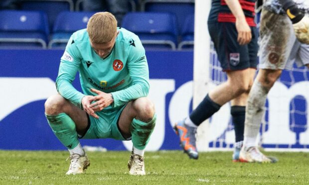 A forlorn Craig Sibbald after Ross County romped to a 4-0 win in February. Image: SNS