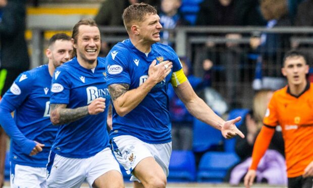 Liam Gordon celebrates his winning goal.