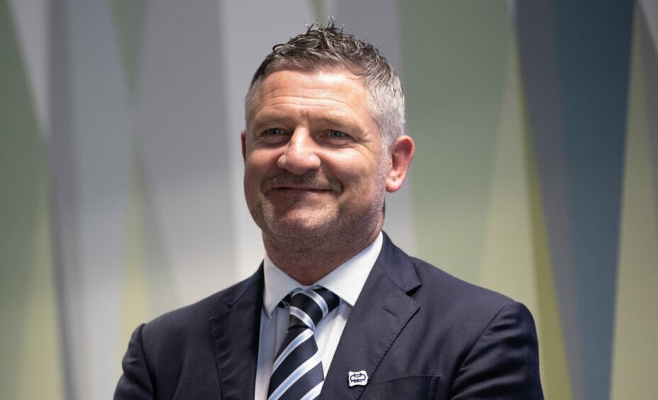 Tony Docherty met the media on Monday at his unveiling. Image; Craig Williamson/SNS