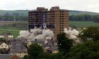 The demolition of the first Whitfield tower block took place on May 25 2003. Image: DC Thomson.