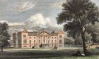 Kilgraston House c 1820 engraving by Neale. Perthshire. Image: Richard Blake