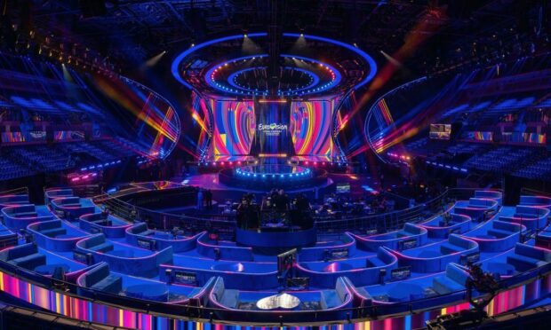 The stage in Liverpool for the Eurovision Song Contest. Image: Nick Robinson/BBC
