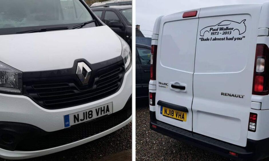 A white van that was stolen in Dunfermline.