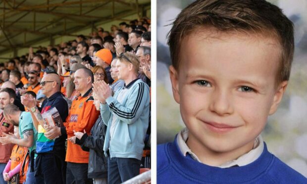 Thousands pay tribute to Dundee United fan, Jack Stewart. Image: Ross Parker / SNS Group/ Dundee West