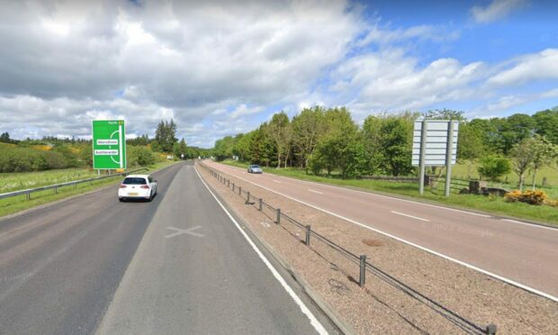 The crash happened on the A9, near Auchterarder. Image: Google