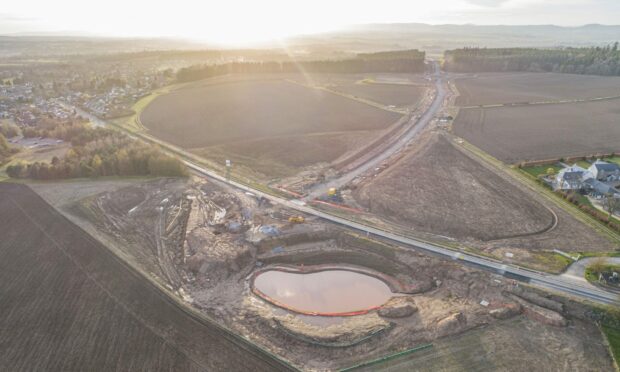 The A924 junction at the Cross Tay Link Road. Image: UK Civil Air Support