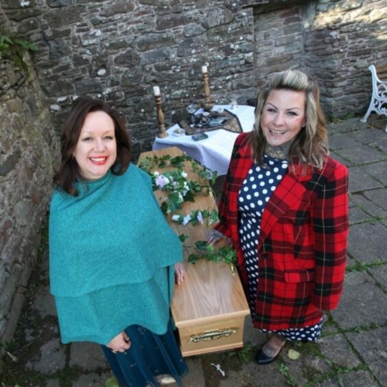 Angela Maughan and Kimberly McGill, trustees of Dundee and Angus Coffin Club