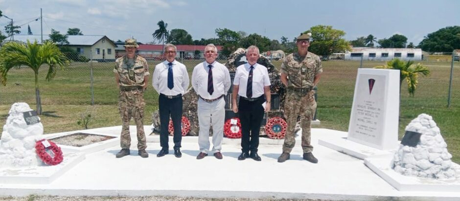 The military memorial in Belize.