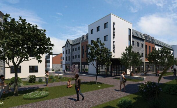 An artist's impression of how the revised Albany Gate redevelopment could look. Image: St Andrews University