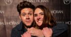 Niall Horan hugs fan Anais, who is travelling from France to see him at Big Weekend