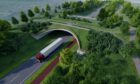 The green bridge will allow pedestrians, cyclists, woodland animals and insects to safely cross the new Cross Tay Link Road.