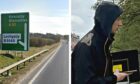 Dawid Chowaniak performed his stunt on the A92 in Fife.