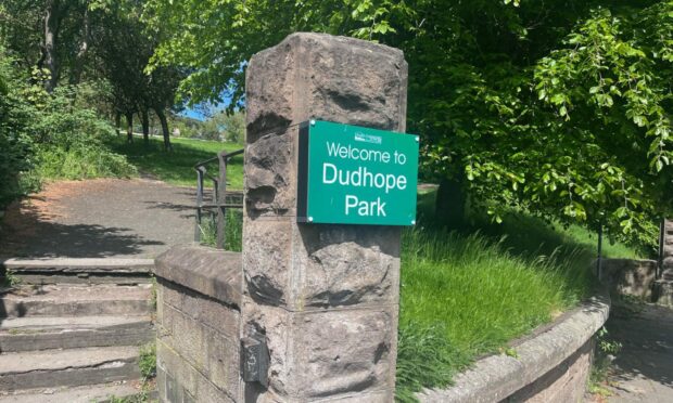 Police were called to Dudhope Park on Tuesday night. Image: DC Thomson.