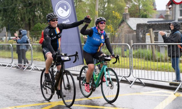 Cyclists at the Etape Caledonia in 2023