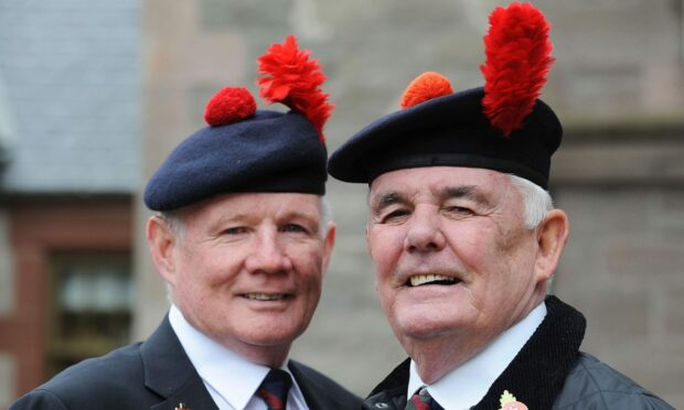 Black Watch veterans Peter Pendlebury and Danny Donovan.