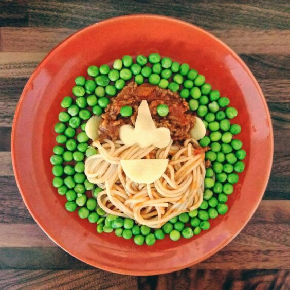 'Giant appetite', which has drawn criticism over mixing peas with spaghetti bolognaise. Image: Hugh Raine.