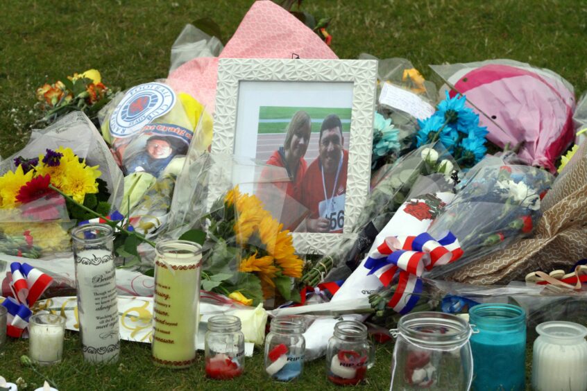 Tributes left in memory of Craig Bernard after his death in 2019.