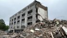 Demolition of the flats at Glenwood Centre in Glenrothes has started. Image: Neil Henderson/DC Thomson