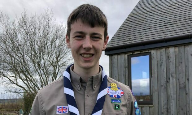 Jamie Brown has become and first Arbroath and Montrose District Scout to earn the top honour since 2012. Image: Hillside Scout Group