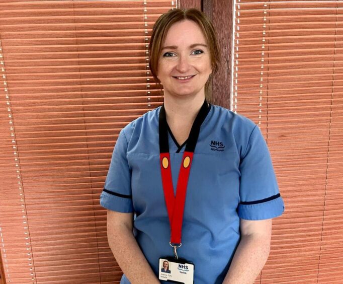Joanna Fyfe, a relatively new midwife based at Ninewells Hospital in Dundee. Image: Supplied by Joanna Fyfe
